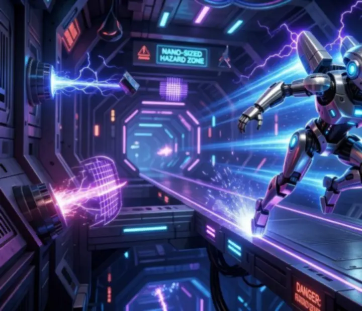 Astro Duel 2 Nano Fighter egység akció közben