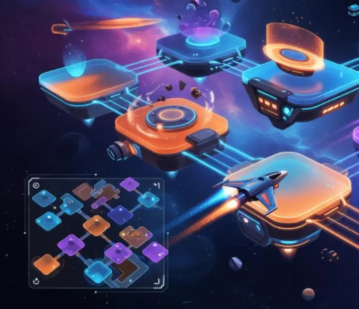 Dinamikus Astro Duel 2 pályák mozgó és változó pályaelemekkel